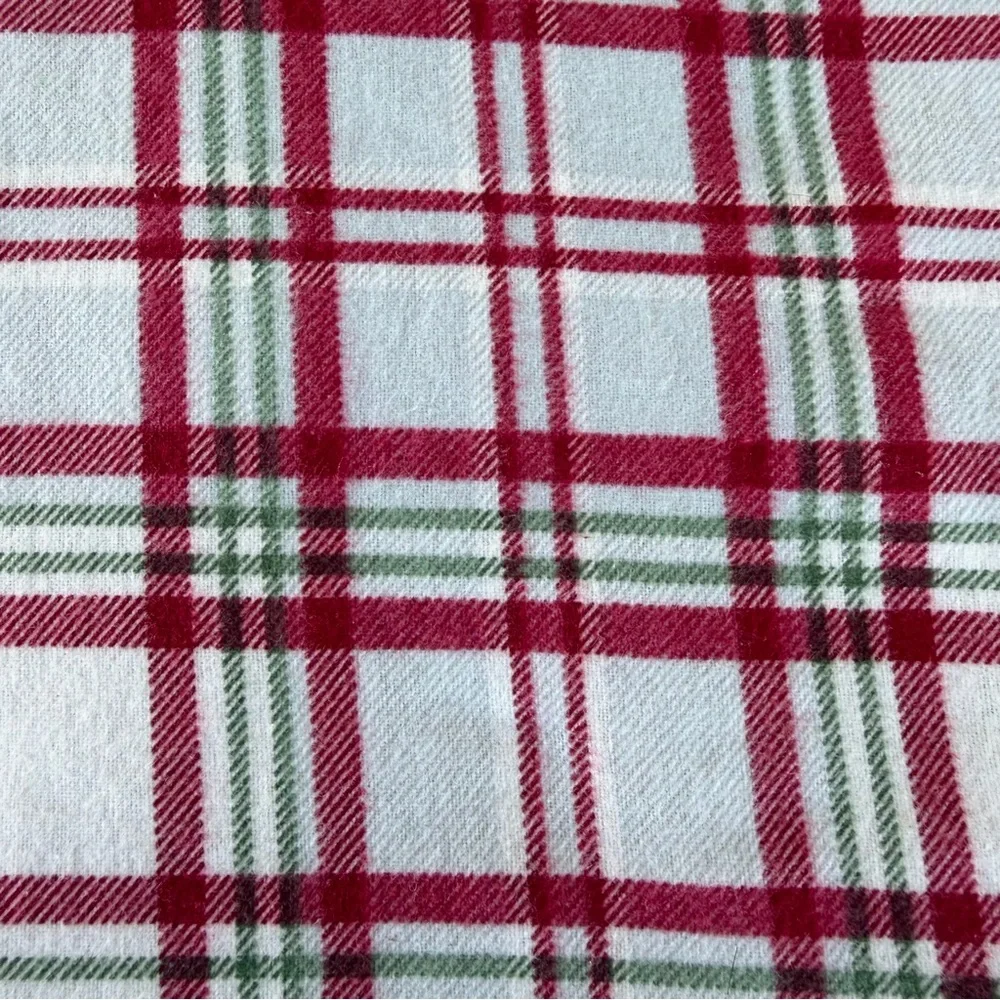 Holiday Plaid Christmas 4-Piece King Flannel Sheet Set North Pole Trading Co NWT